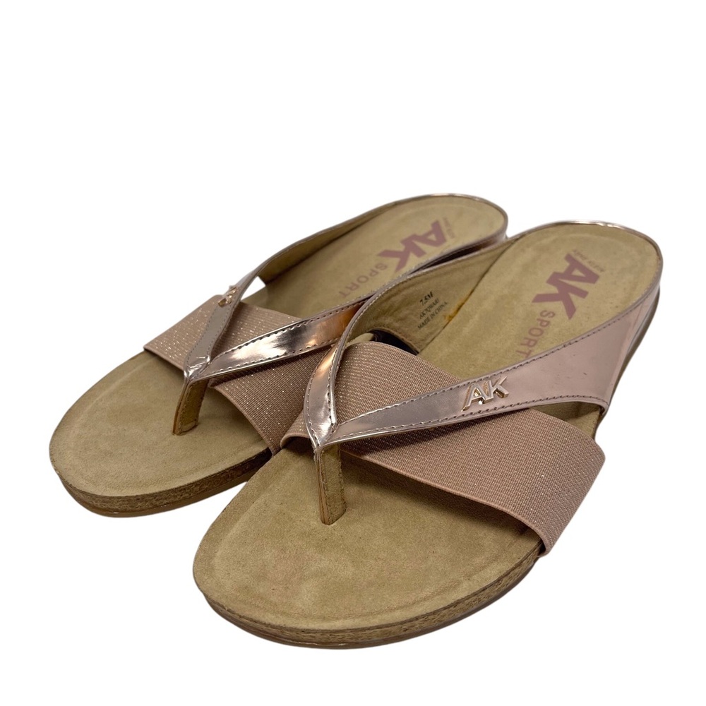 Anne Klein sport metallic slip on sandal women’s size 7.5 NWOT